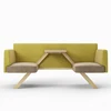 Two-seater sofa with armrests