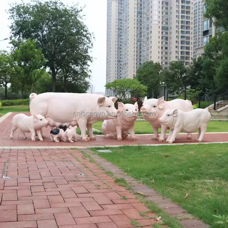 Factory Custom Pig Statue Animal Poultry Sculpture For Home Decoration