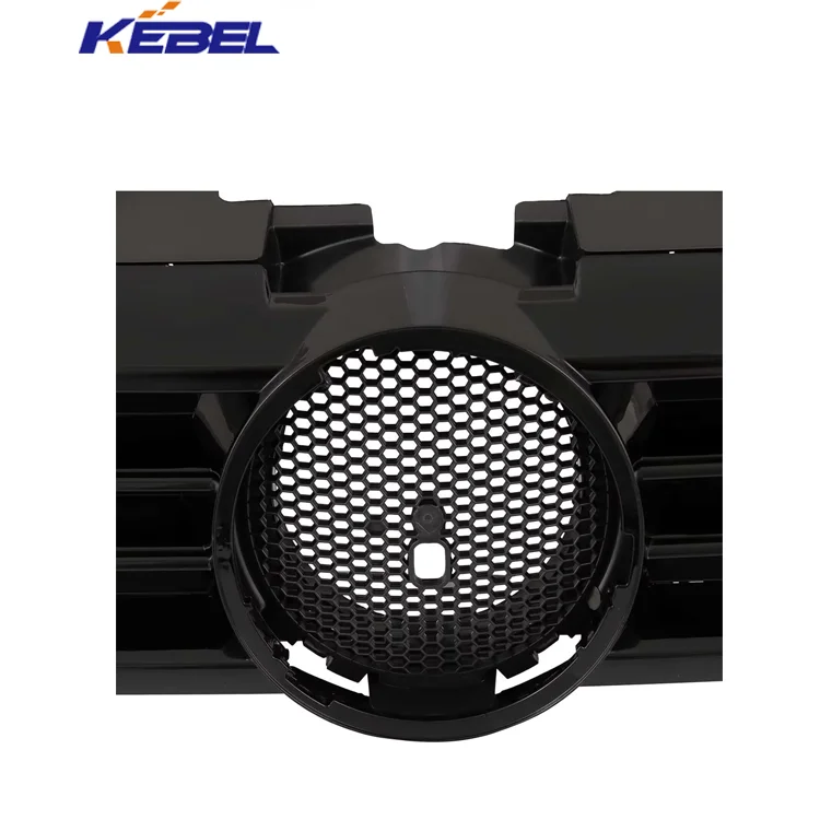 product ohggyqo 4pcs set  glossy black glossy black textured mesh style front bumper upper lower auto sensors for vw jetta 2011 2014-7