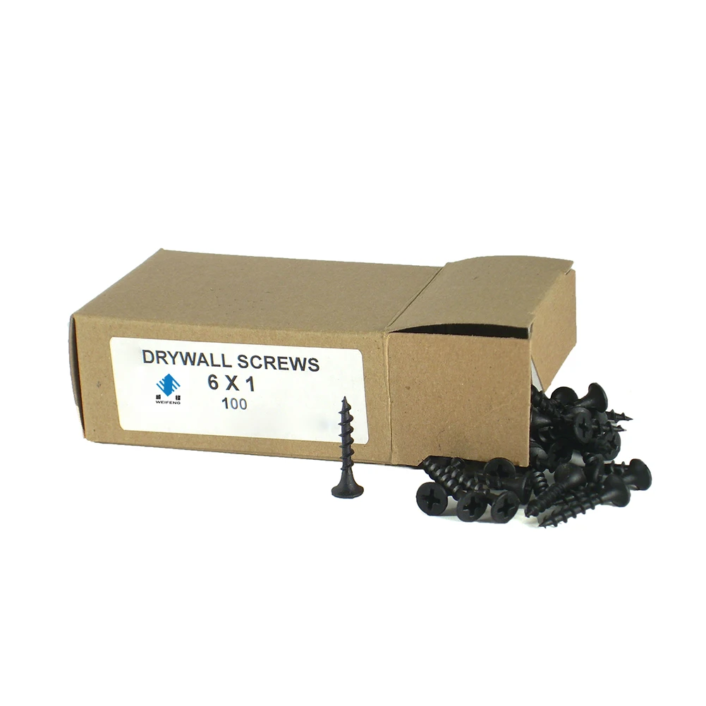 Fine/coarse Thread Black Phosphate Flat Bugle Head Drywall Screw Gypsum