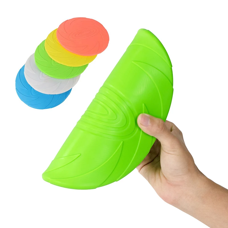 カスタムプロモーション用9インチペット向け噛み抵抗性フリスビー（TPRソフト飛行ディスク）／犬の訓練用