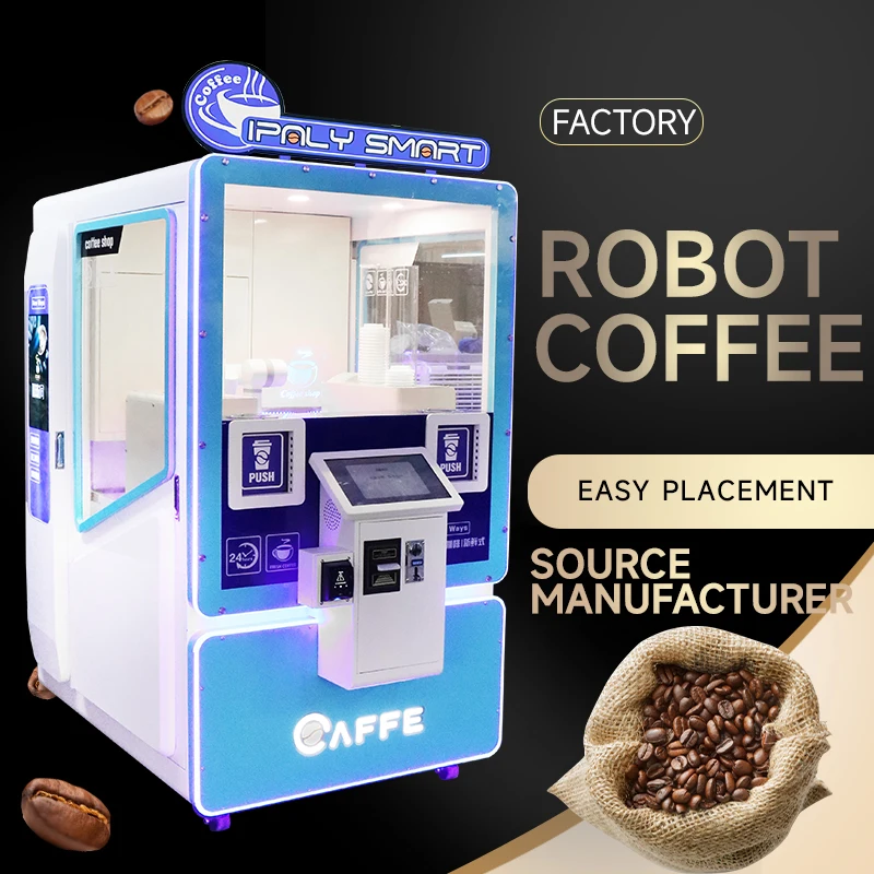 Smart and Coffee Vending Machine Fully Automatic for Business Robot Vending Machine Coffee Tea Bean with Card Operated Prices