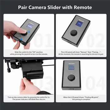 Neewer 31.5/80cm Motorized Camera Slider,2.4G Wireless Control Carbon Fiber Dolly Rail Camera Slider,Support Video Mode,Time product image