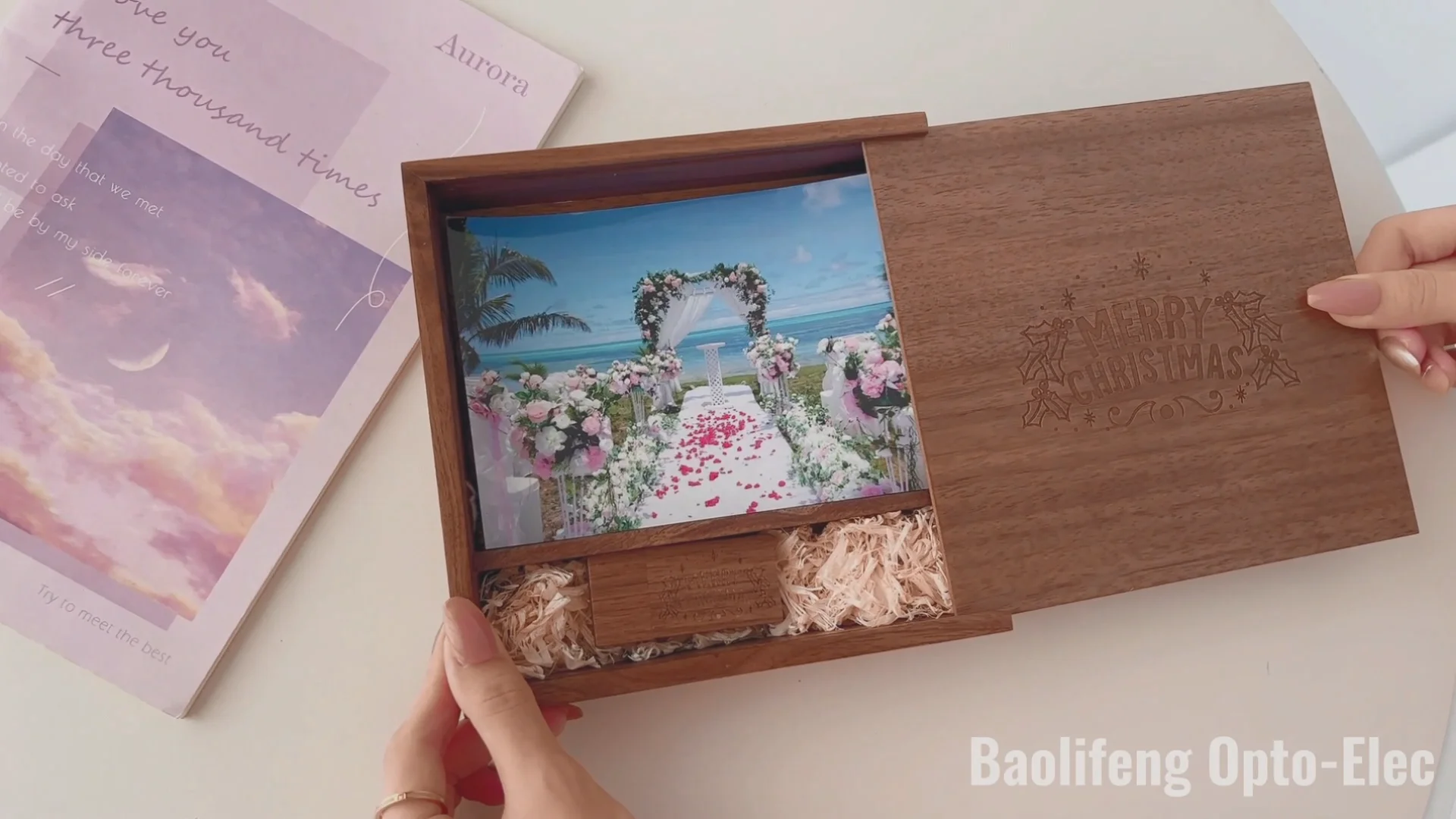 Photography Wooden Photo Album Usb+box Usb Flash Drive U Disk Pendrive