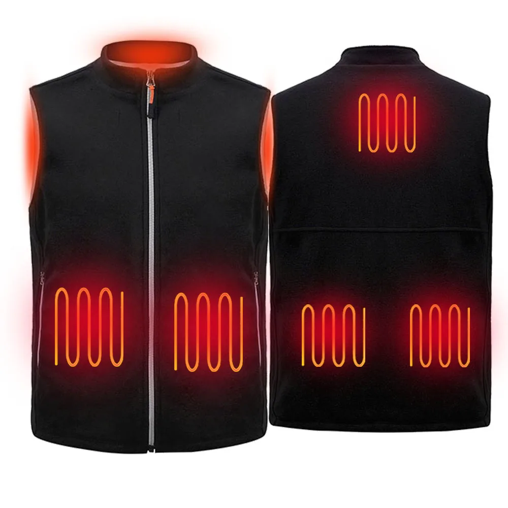 Warm Polar Fleece Vest with Rechargeable Electric Heat