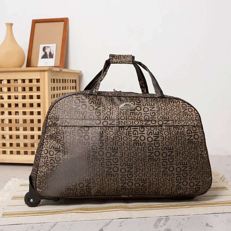 New Fashion Large Capacity Factory Price Custom Logo Waterproof Luggage Travel Outdoor Duffel Trolley Bag with Wheels