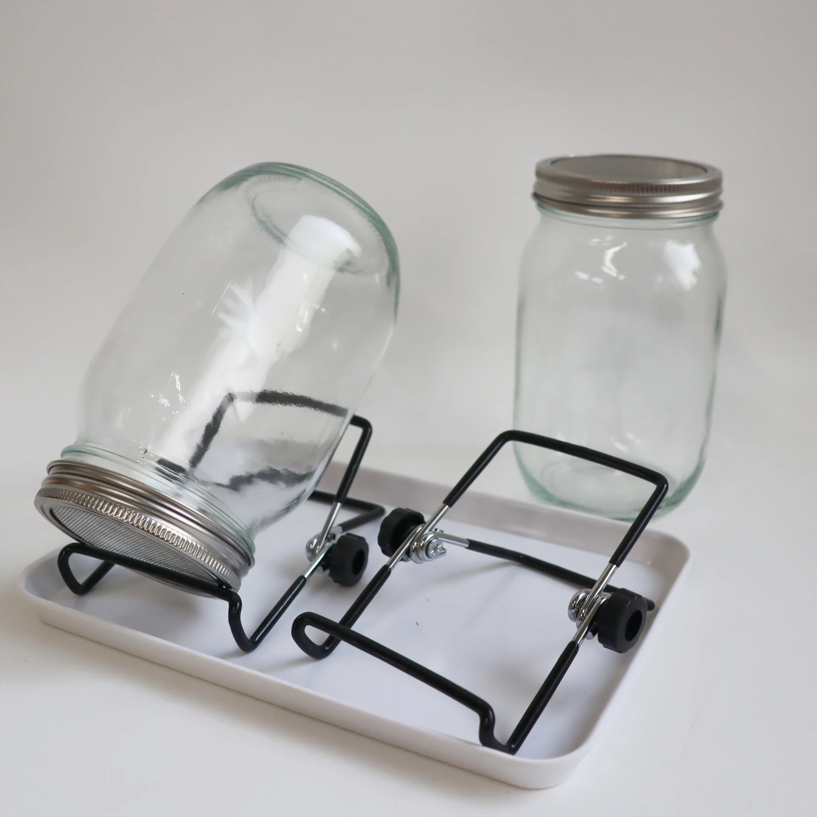 Wholesale Mason Jar Sprouting Kit Ceramic Drip Tray Stainless Steel