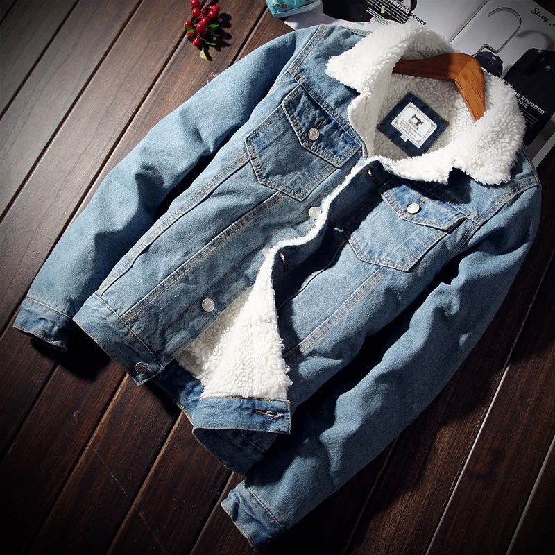 Winter Mens Denim Jackets Fashion Men 
