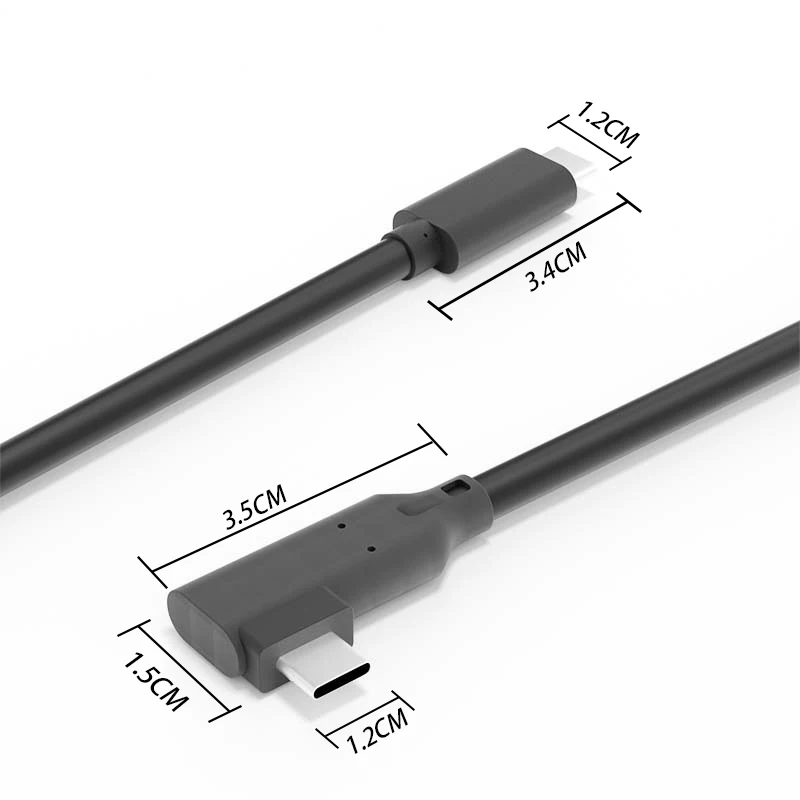 Usb 3.2 3.0 4.0 Right Angle Cable Usb-C to Usb Type C Cable 0.1M 10cm 0.3M Flexible 90 Degree C to C Phone Charging Wire