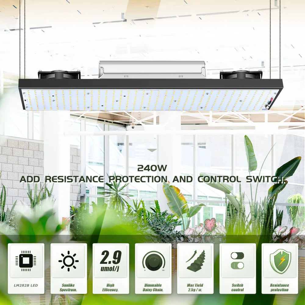Yxo Yuxinou 240W Full Spectrum LED Grow Light for Indoor Plants 