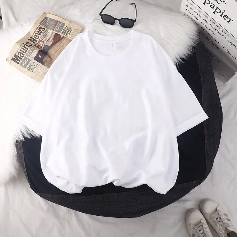 JL0514A Wholesale 240GSM Heavy Cotton T Shirt Unisex Women Pink Drop Shoulder T-Shirts Oversized Men Boxy Fit Blank TShirts