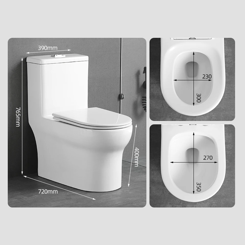 Dual Flush S Trap Two Piece Toilet Wc Water Closet Toilet With Soft ...