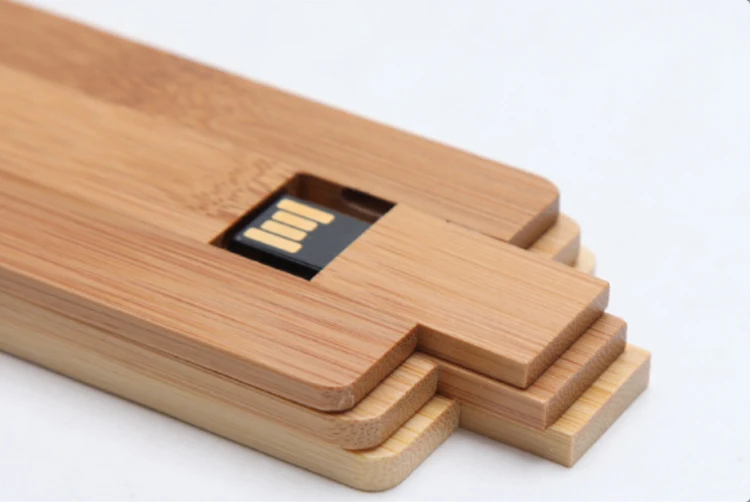 Wooden/bamboo pen drive 2021 Hot selling eco wood credit card bulk usb flash drive - ANKUX.COM