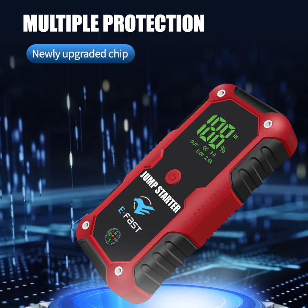 Portable Jump Starter Withpower Bank for Car Battery Backup and Emergency Power Supply Outdoor Car Battery Rescue - view 6