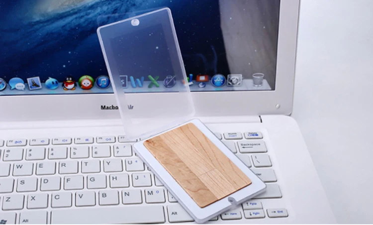 Wooden/bamboo pen drive 2021 Hot selling eco wood credit card bulk usb flash drive - ANKUX.COM