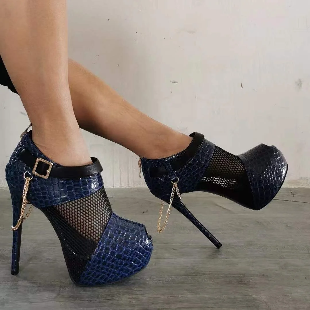 Zapatos de tacón de aguja para mujer, tacones extremos de