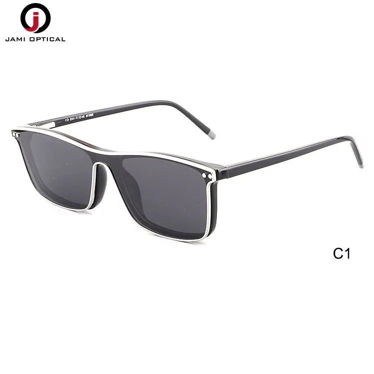 Classic Assorted Square  TR90 Frames Eyeglasses Sports Magnetic Clip on Polarized Lens Sunglasses Set Sunglasses