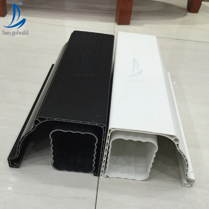 Roof Rainwater PVC Gutters and Downspouts Manufacturer Sell for Heavy Rain Central America