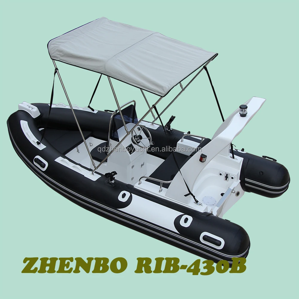 2024 New Design Sunshade 4.3 Rib Boat Deep V Orca Hypalon Inflatable