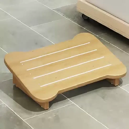 Ergonomic Under Desk Foot Stool Wood Foot Rest For Under Desk At Work