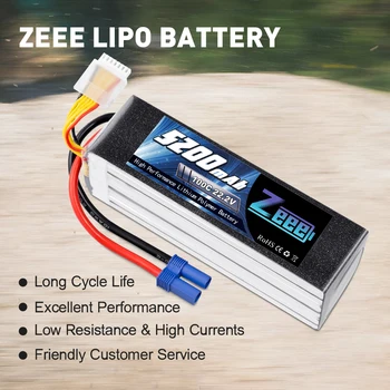 Zeee 22.2V 100C 5200mah Lipo Battery - Reliable Power for RC Zeee 22.2V 100C 5200mah Lipo Battery - Reliable Power for RC