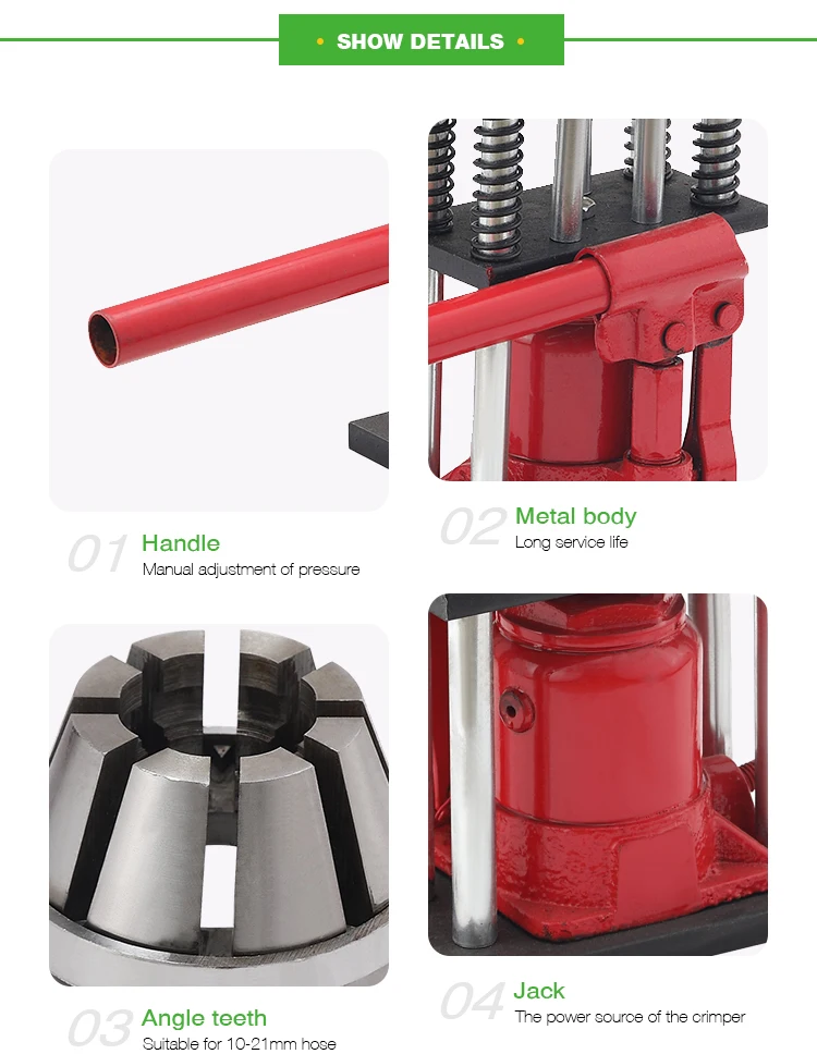 Portable Small Hand Benchtop Hydraulic Bottle Jack Hose Crimper Buy