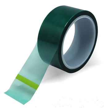 Polyester Film Coated Silicone Adhesive Painting Masking Green PET Tape