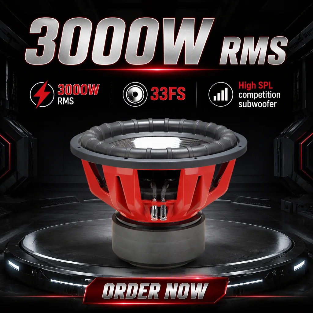 subwoofer universal de 3000 W RMS, de 15, 10 y 12 pulgadas, con doble bobina móvil de cobre de 4 pulgadas, 360 oz, sensibilidad de 92 dB SPL para sistemas de sonido OEM de automóvil, con cesta de aluminio
