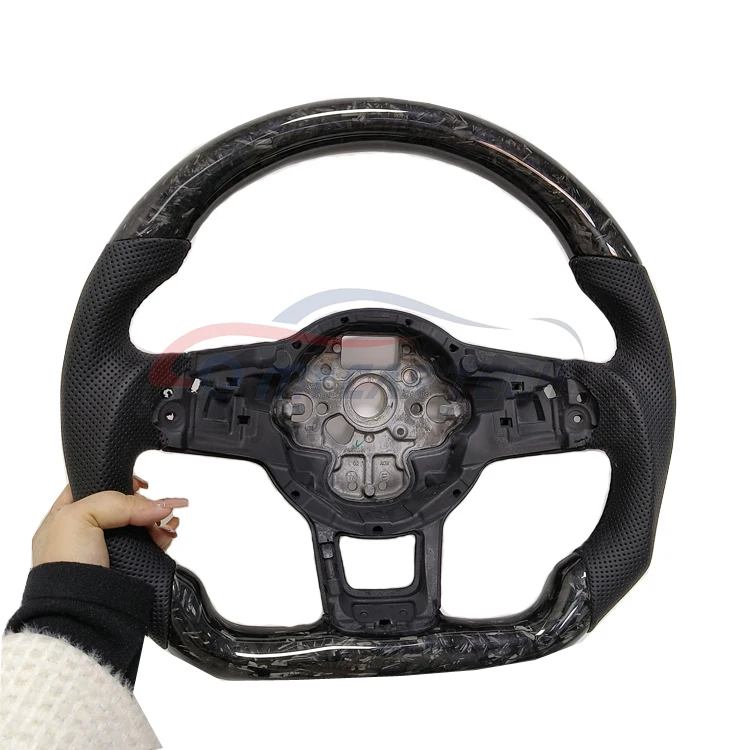 Normal Carbon Fiber and Leather Steering Wheel for VW GOLF 7 MK7 ...
