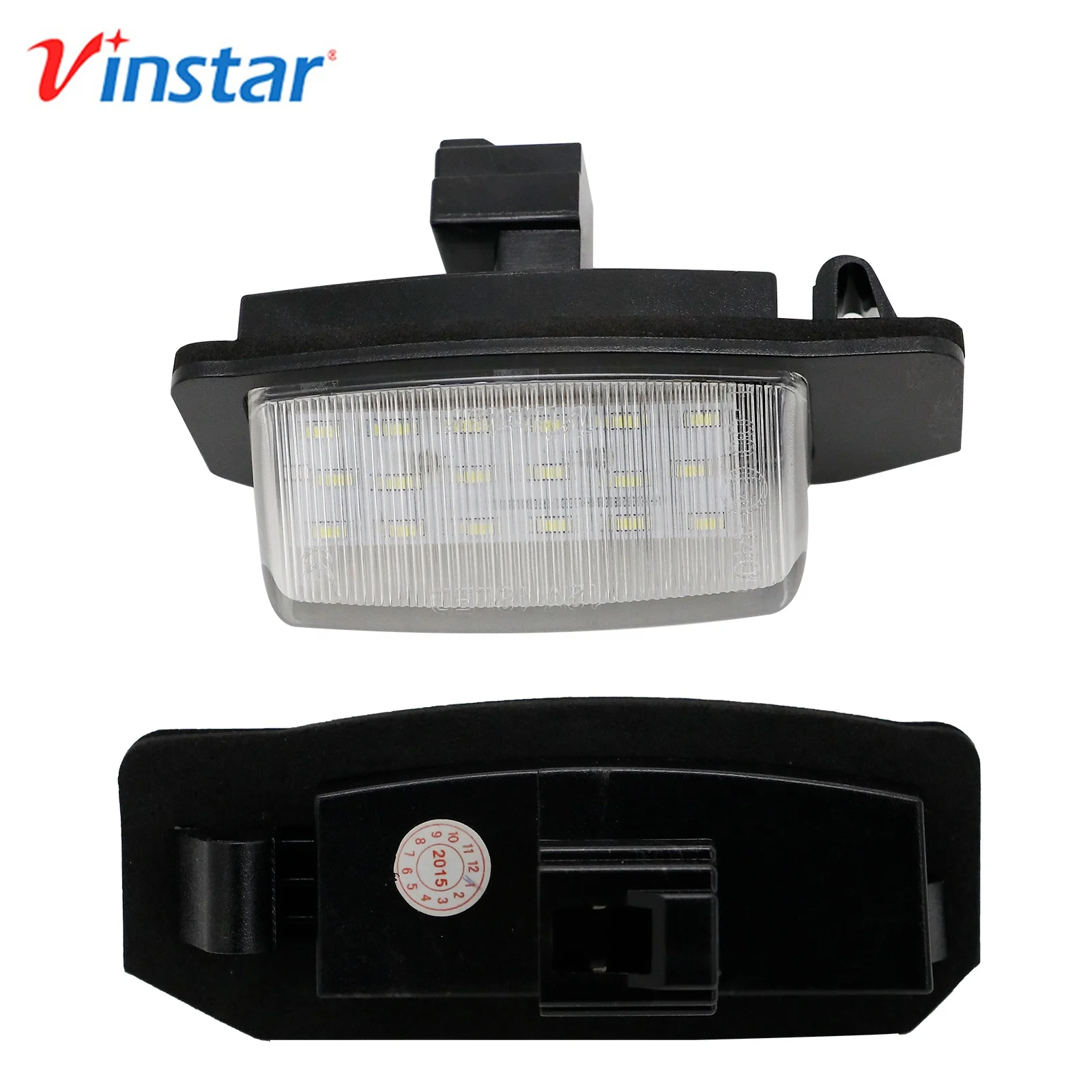 Vinstar LED License Plate Lights For Mitsubishi Lancer Sportback 2008+ – Xenon White, 6000K, E-Approved