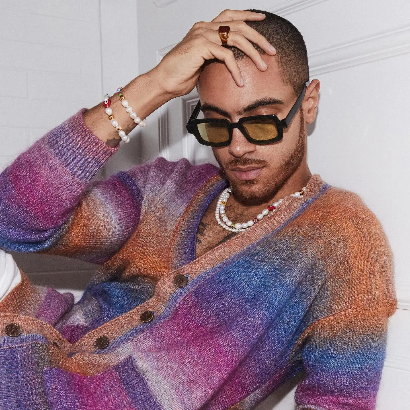 Stainless Steel Baroque Pearl Choker Necklace For Men Oem Available