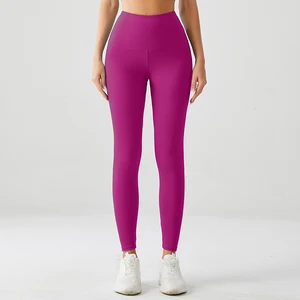 Women's High Waist Gym Pants Drawstring Logo Seamless Knit Exercise Bodybuilding Yoga Tight Print Sportswear Legging