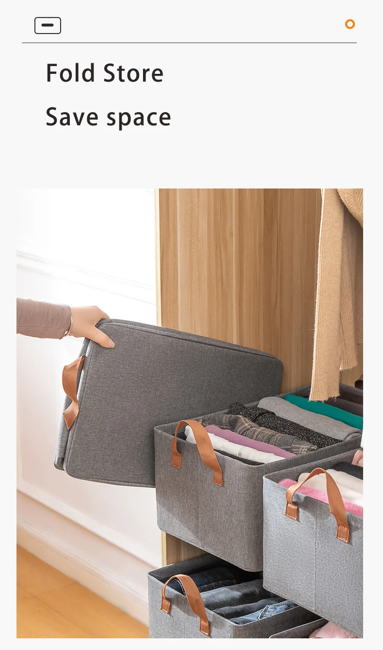Linen Foldable Collapsible Steel Frame Storage Boxes 26kg Capacity for Home Clothing Household Items Modern Style Closet factory