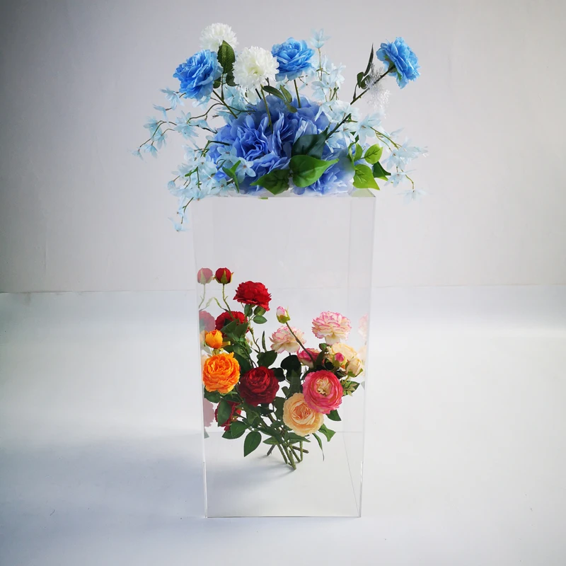 Set of 3 Transparent Acrylic Flower Stands Wedding Decoration Columns Walkway Acrylic Wedding Stand