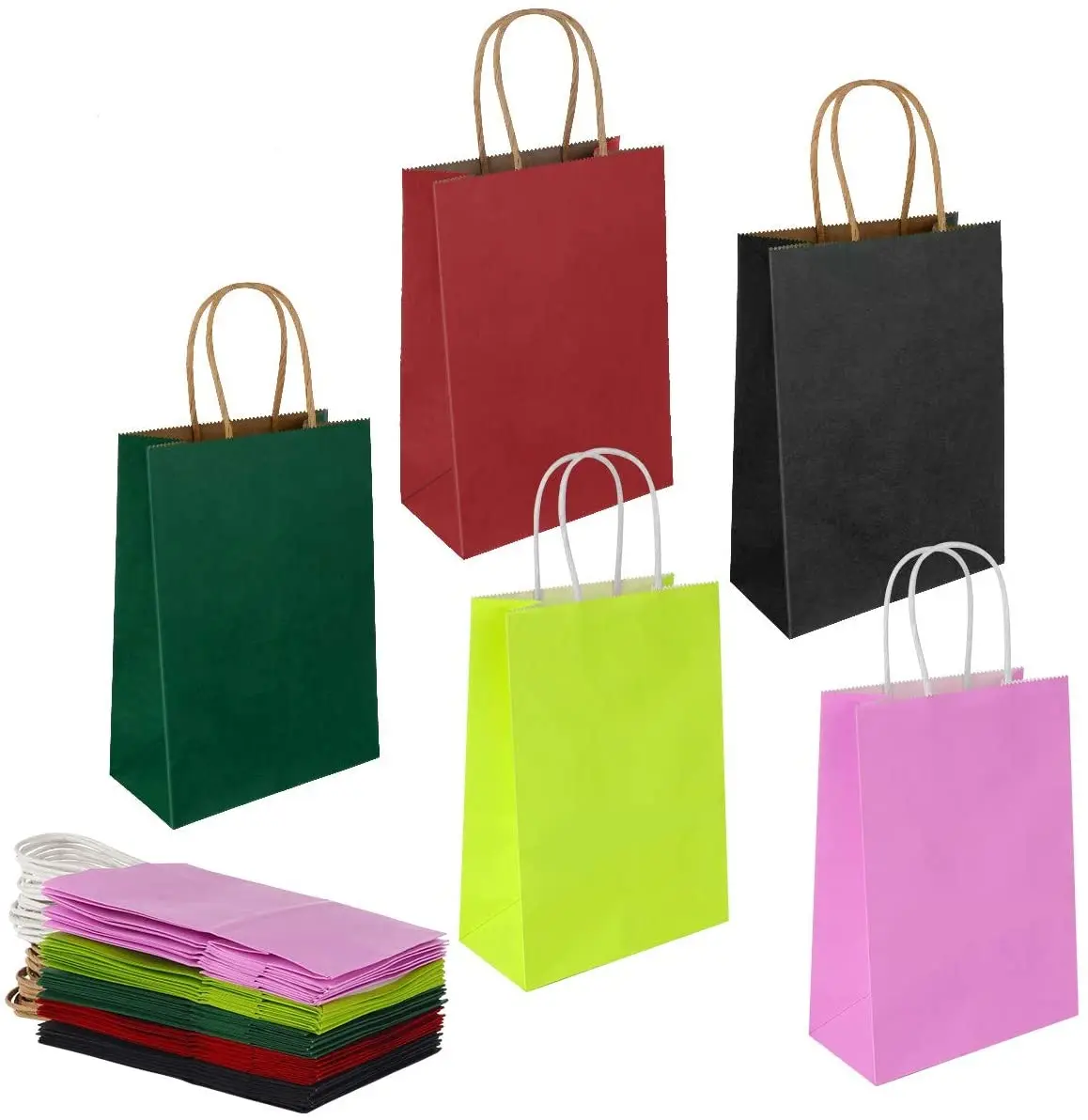 Wholesale paper shopping bags stand up brown craft custom print kraft paper  bags with your own logo - Cxgiae