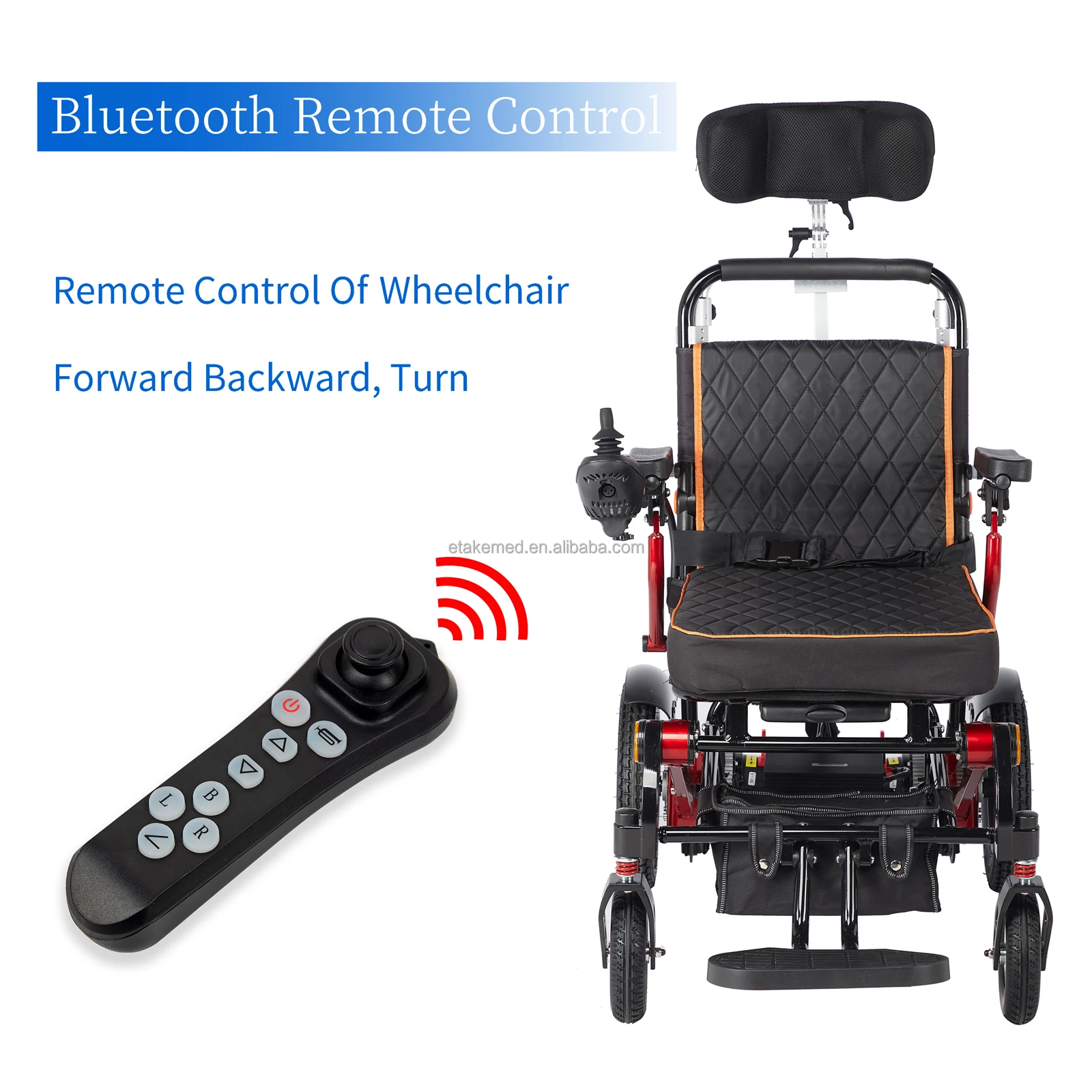 Us Warehouse 600w Remote Control Electric Wheelchair,Reclining Portable Folding Power Wheelchair