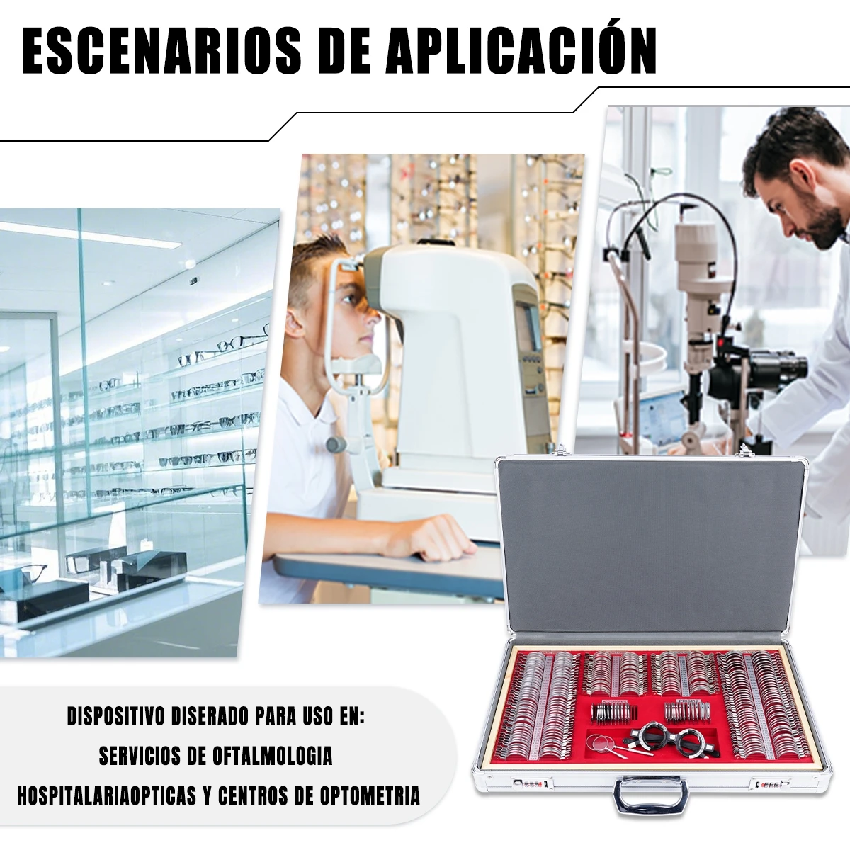Eye Sight Examination Instrument Optical Optometry Test Box Equipment JS-266 Trial Lens Set