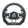 Non-magnetic paddle shifters+Smooth Leather+Matte Carbon Fiber