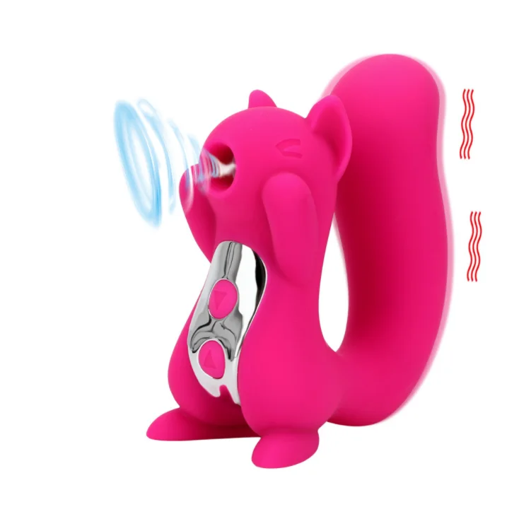 Automatischer vibrierender lustiger Sexspielzeug Silikon Erotik Brustsauger  Vagina Eichhörnchen-Vibrator