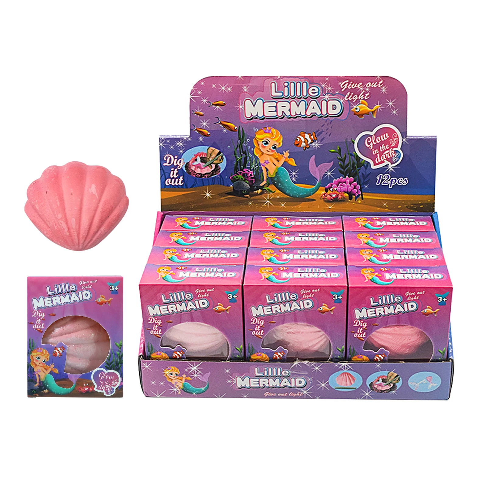 Unisex Archaeological Dig Dinosaur Skeleton Model Children's Educational Toy Mermaid Unicorn Animal Plaster Toys Stall Blind Box