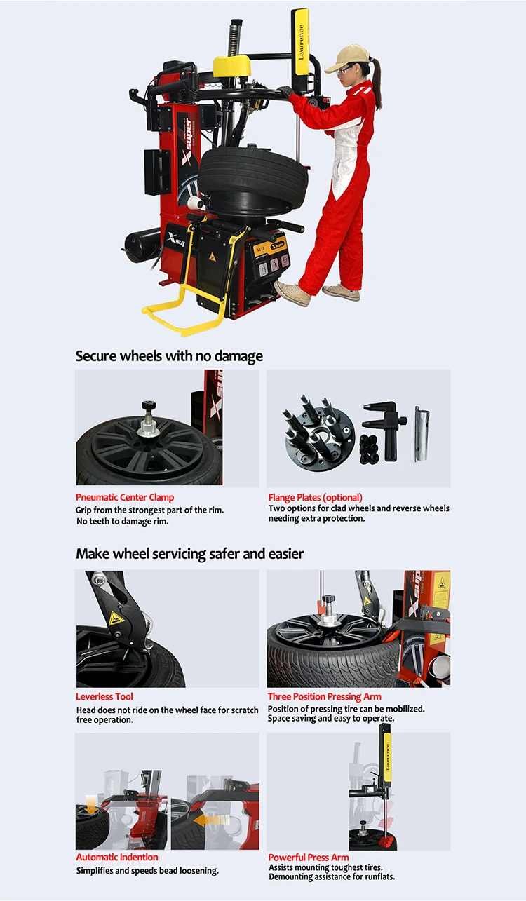 Automatic Tire Changer Pneumatic Swingarm System Tyre Changer