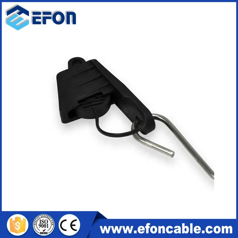Custom Fiber Optical Cable Accessories FTTH Drop Wire S Type Cable Clamp