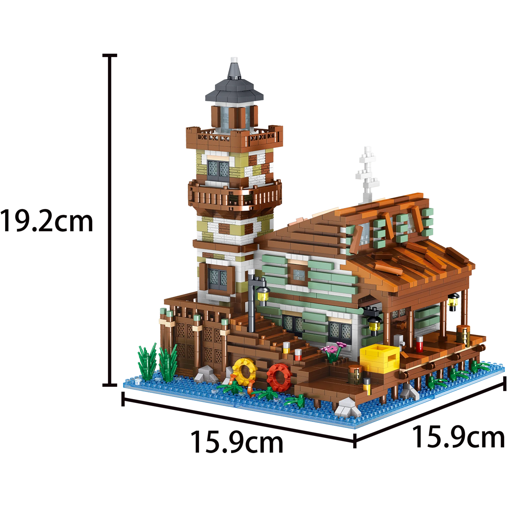 Lezi LZ8286 Educational Fishing Village Cottage Micro Model