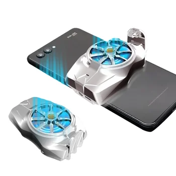 Silent Air-Cooled Fan Mobile Phone Holder with Radiator Heating & Hot/Cooling Handle Dedicated for Live Broadcast Back Clip