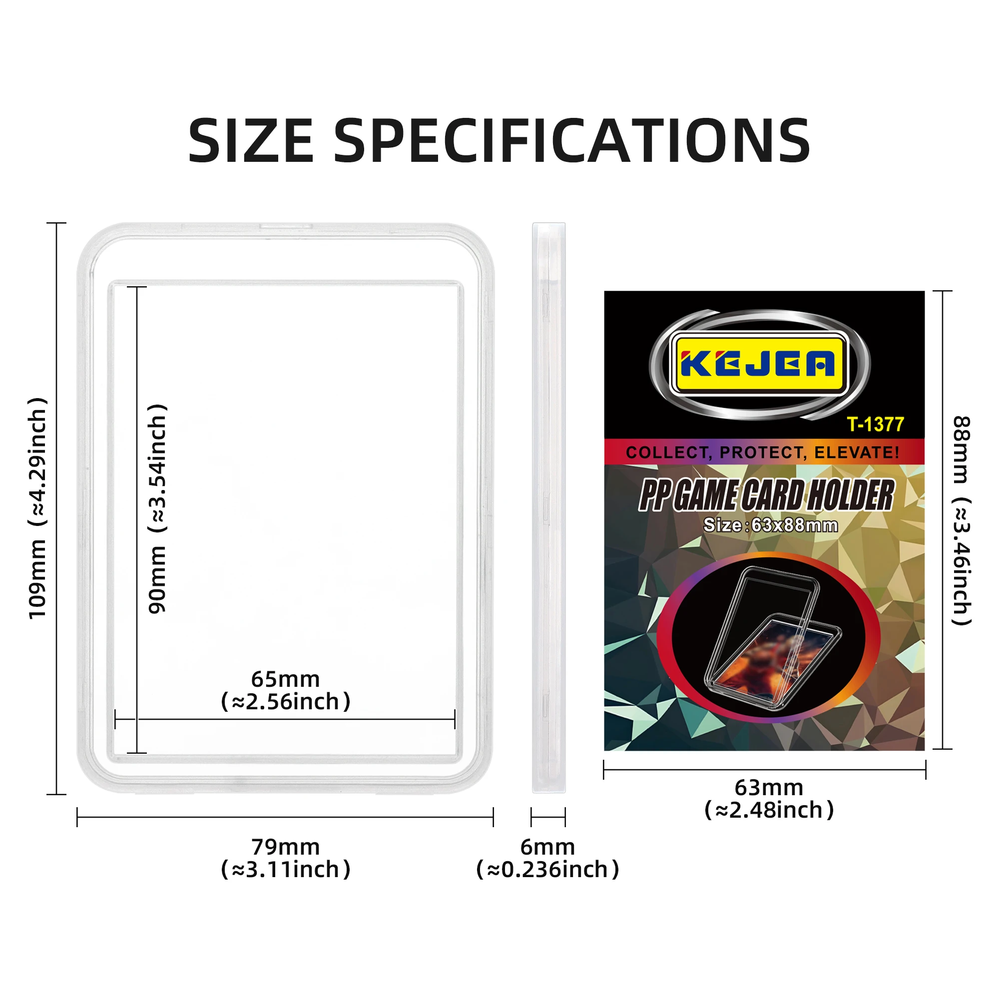 Card Sleeves Display Case 35 PT Clear Trading Cards Protectors for Kids Baseball Football Sports Standard Game Card Display Card Sleeves Display Case 35 PT Clear Trading Cards Protectors for Kids Baseball Football Sports Standard Game Card Display