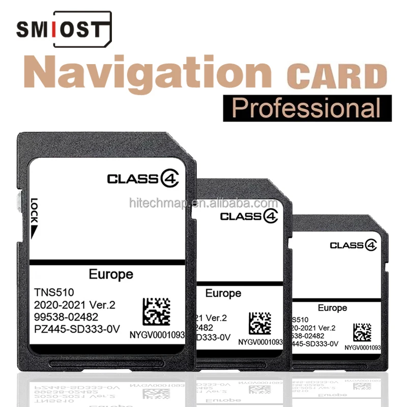 SMIOST Changeable Navigation Software CID Car Map GPS SD 16GB Card Carte for Toyota TNS 510 Auris Rav4