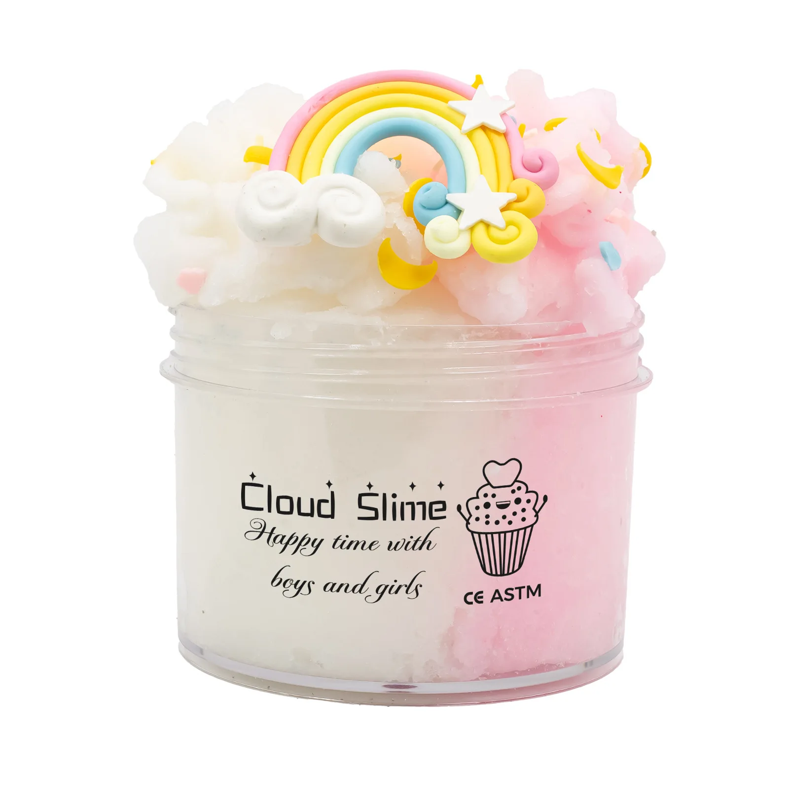 Lovely Rainbow Cloud Mud Ice Cream Silk Mud Diy Slime Colored Mud Toys ...