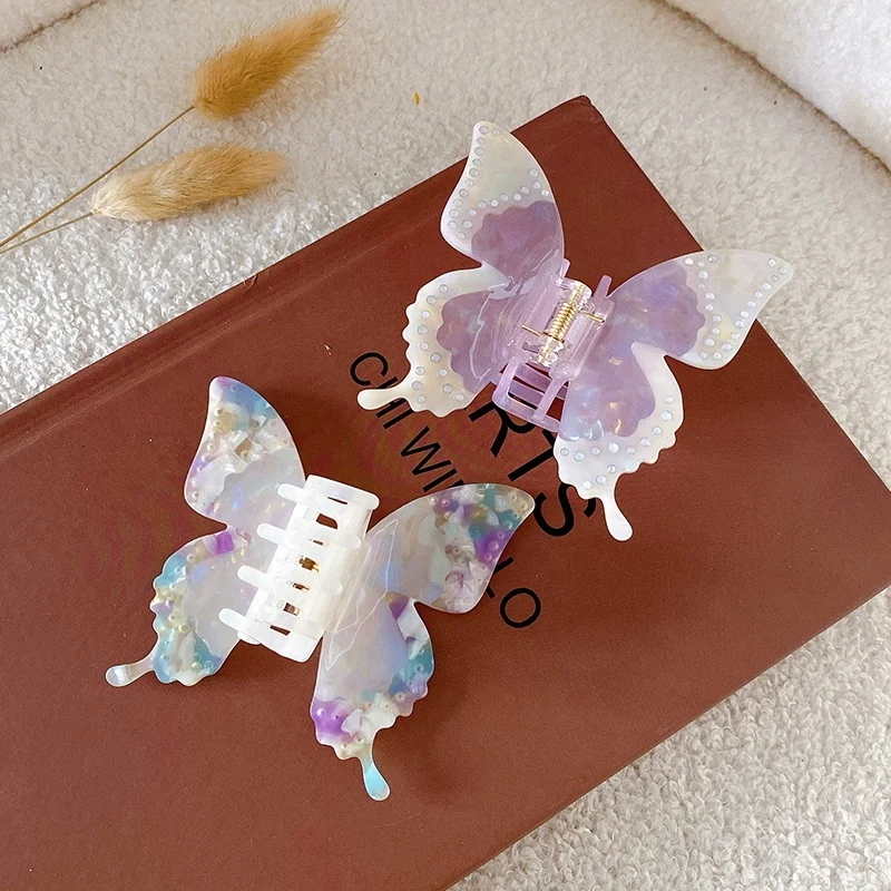 Korean Colorful Women Butterfly Hair Clip Super Fairy Girl