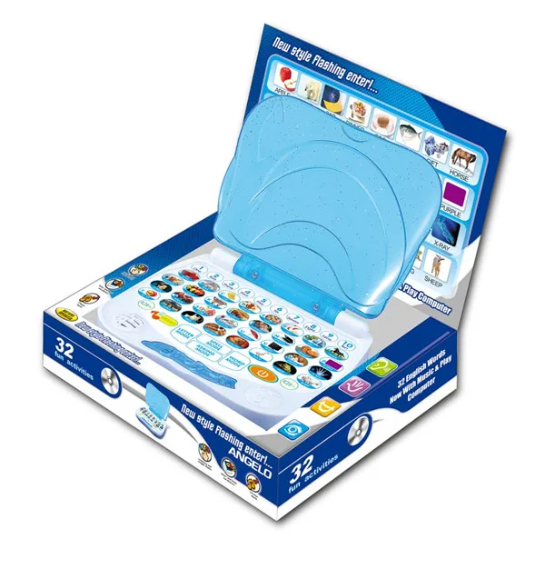 Детский ноутбук, обучающая машина на английском языке, Обучающие игрушки, игрушечный компьютер