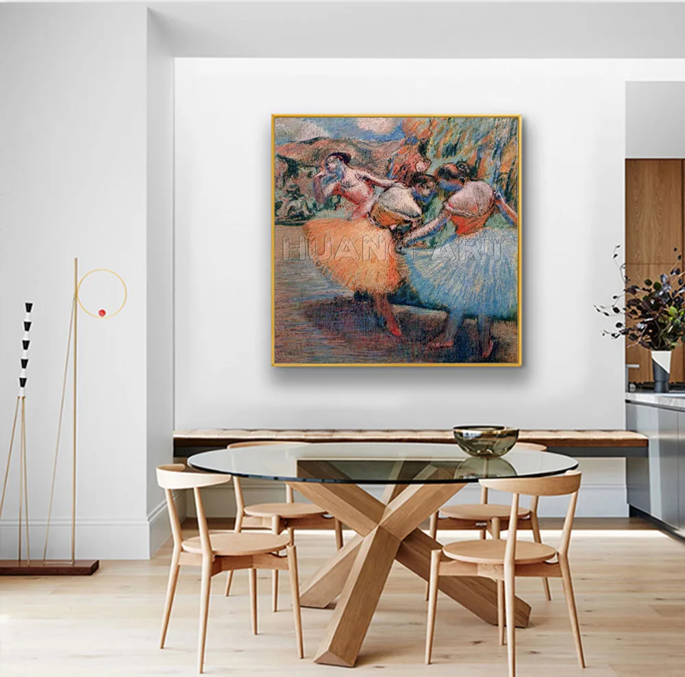 ドガ バレリーナ油彩額縁 キャンバスに手描きのエドガー・ドガ